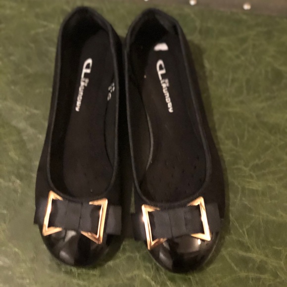 CL Laundry black bow flats - Picture 2 of 7